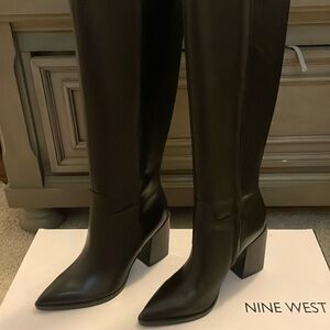 Nine West Black Knee High Boots (Never Worn)